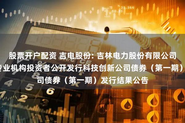 股票开户配资 吉电股份: 吉林电力股份有限公司2025年面向专业机构投资者公开发行科技创新公司债券（第一期）发行结果公告